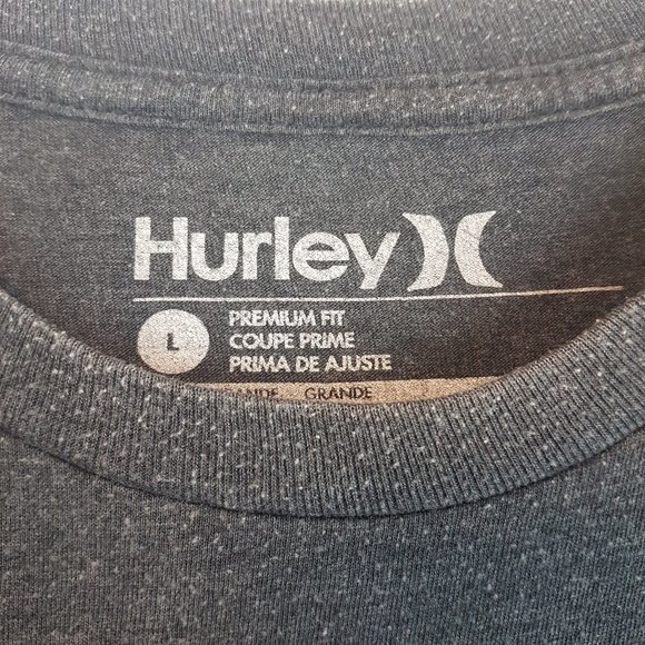 Vintage HURLEY Tee Shirt Large US L Gray Grey Bear USA California EST 1850 - Picture 9 of 12